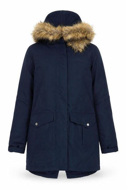 Mountain Warehouse Women’s Blue UK 10 Waterproof Faux Fur Trim Parka Coat