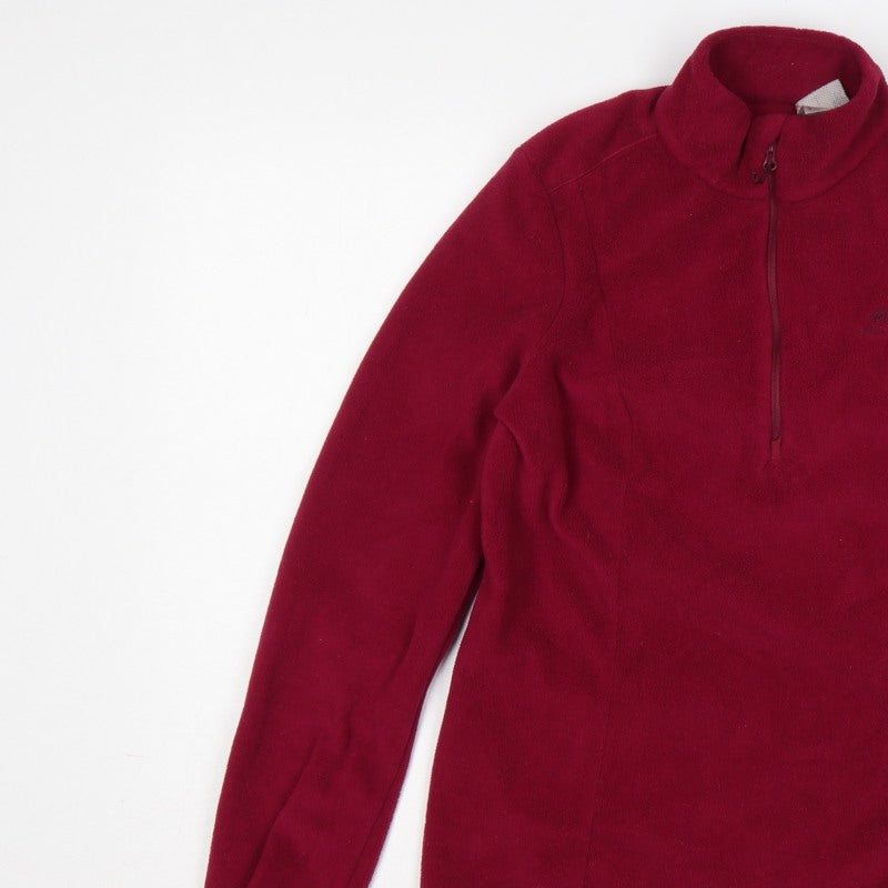 Decathlon Quechua Women’s Red M 1/2 Zip Fleece Pullover Sweatshirt