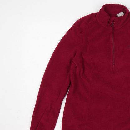 Decathlon Quechua Women’s Red M 1/2 Zip Fleece Pullover Sweatshirt