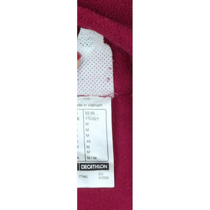 Decathlon Quechua Women’s Red M 1/2 Zip Fleece Pullover Sweatshirt
