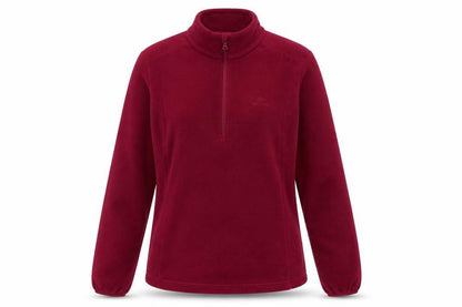 Decathlon Quechua Women’s Red M 1/2 Zip Fleece Pullover Sweatshirt