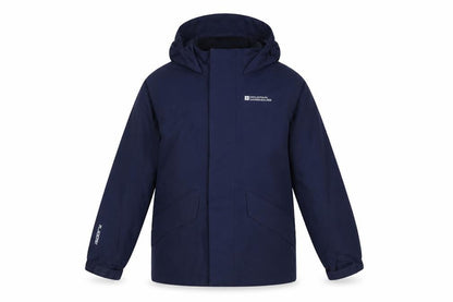 Mountain Warehouse Boys Blue 7-8 Years Waterproof Hooded Parka Jacket