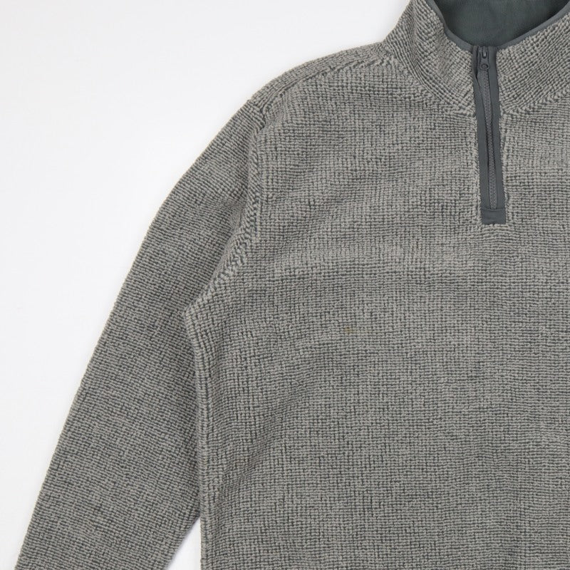 Ethic Storm Men’s Grey 2XL 1/4 Zip Fleece Pullover Sweatshirt