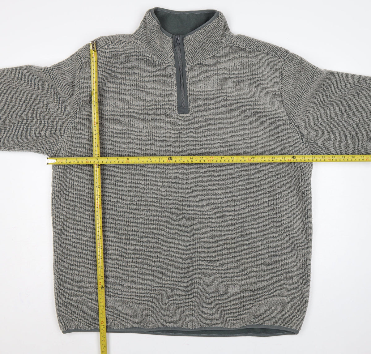 Ethic Storm Men’s Grey 2XL 1/4 Zip Fleece Pullover Sweatshirt