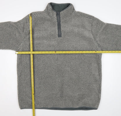 Ethic Storm Men’s Grey 2XL 1/4 Zip Fleece Pullover Sweatshirt