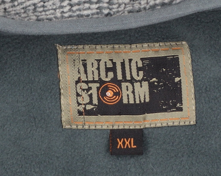 Ethic Storm Men’s Grey 2XL 1/4 Zip Fleece Pullover Sweatshirt