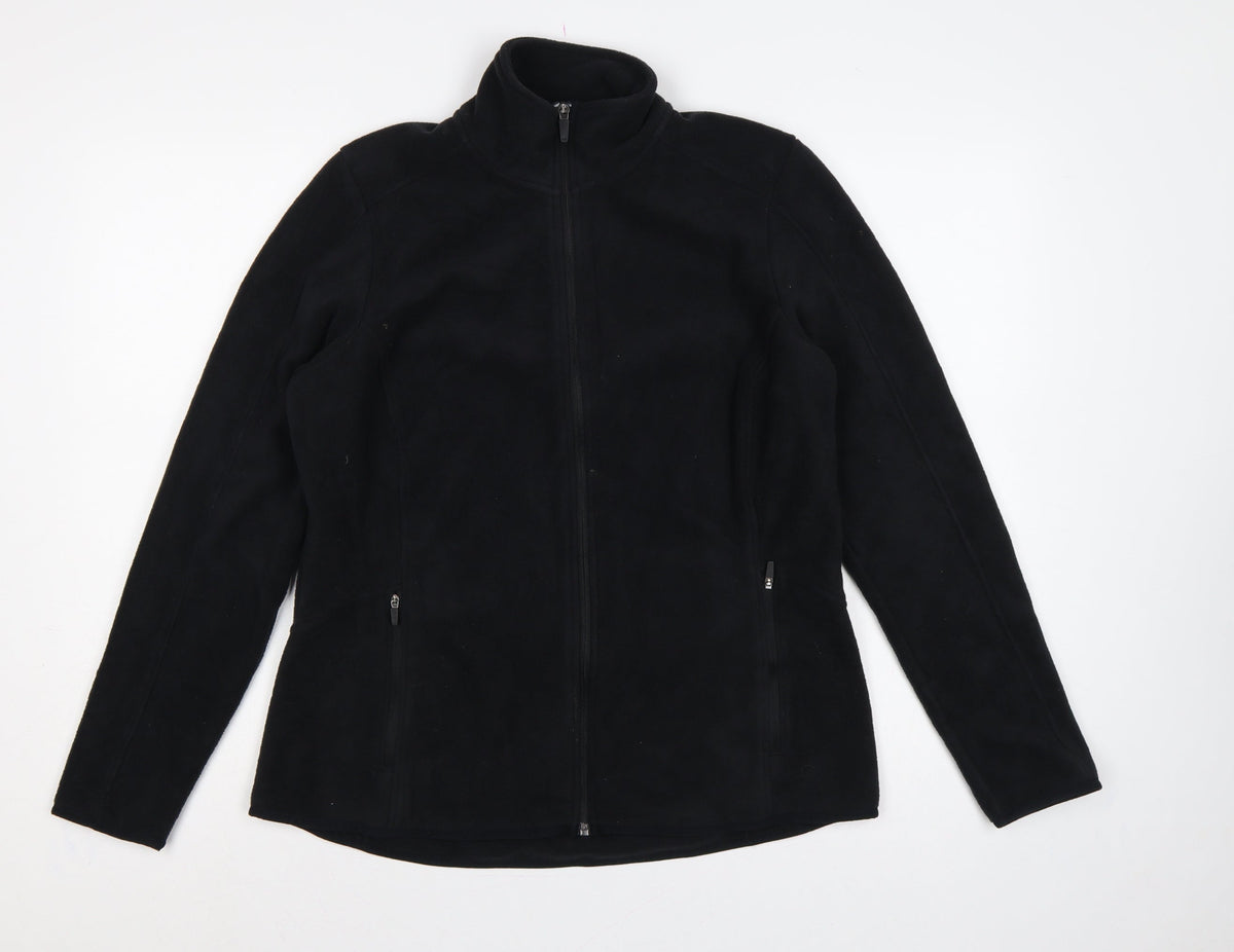 M&S Goodmove Women’s Black Size 14 Fleece Full Zip Jacket