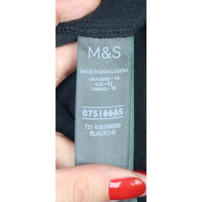 M&S Goodmove Women’s Black Size 14 Fleece Full Zip Jacket