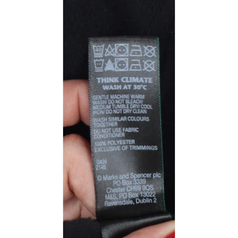 M&S Goodmove Women’s Black Size 14 Fleece Full Zip Jacket