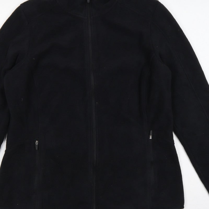 M&S Goodmove Women’s Black Size 14 Fleece Full Zip Jacket