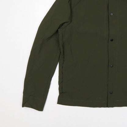 Zara Men's Khaki Green M Basic Jacket Lightweight Snap Fasten