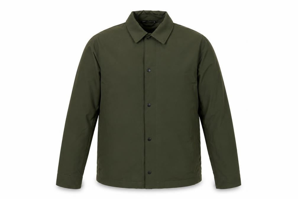 Zara Men's Khaki Green M Basic Jacket Lightweight Snap Fasten