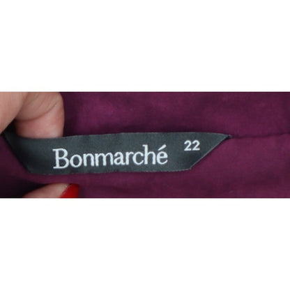 Bonmarché Women’s Purple Size 22 Hooded Parka Coat Insulated Mid-Length