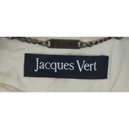 Jacques Vert Women Brown M Hooded Long Overcoat Lined Button Coat