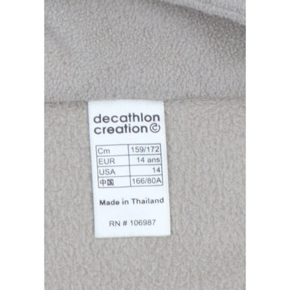 Quechua Boys Beige 14 Years Fleece 1/4 Zip High Neck Sweatshirt