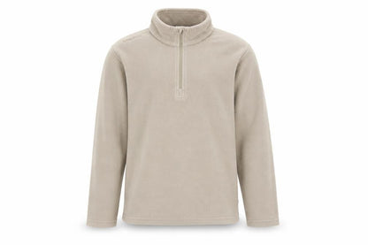 Quechua Boys Beige 14 Years Fleece 1/4 Zip High Neck Sweatshirt