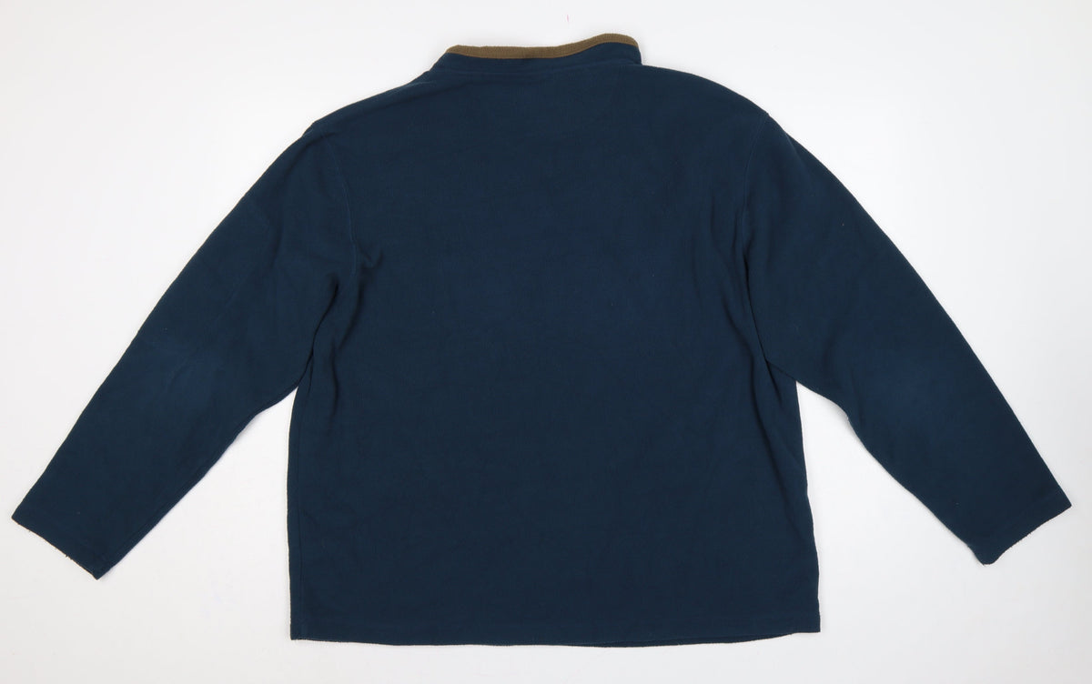 Peter Storm Men’s Blue Fleece Pullover Sweatshirt XL High Neck