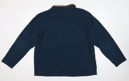 Peter Storm Men’s Blue Fleece Pullover Sweatshirt XL High Neck