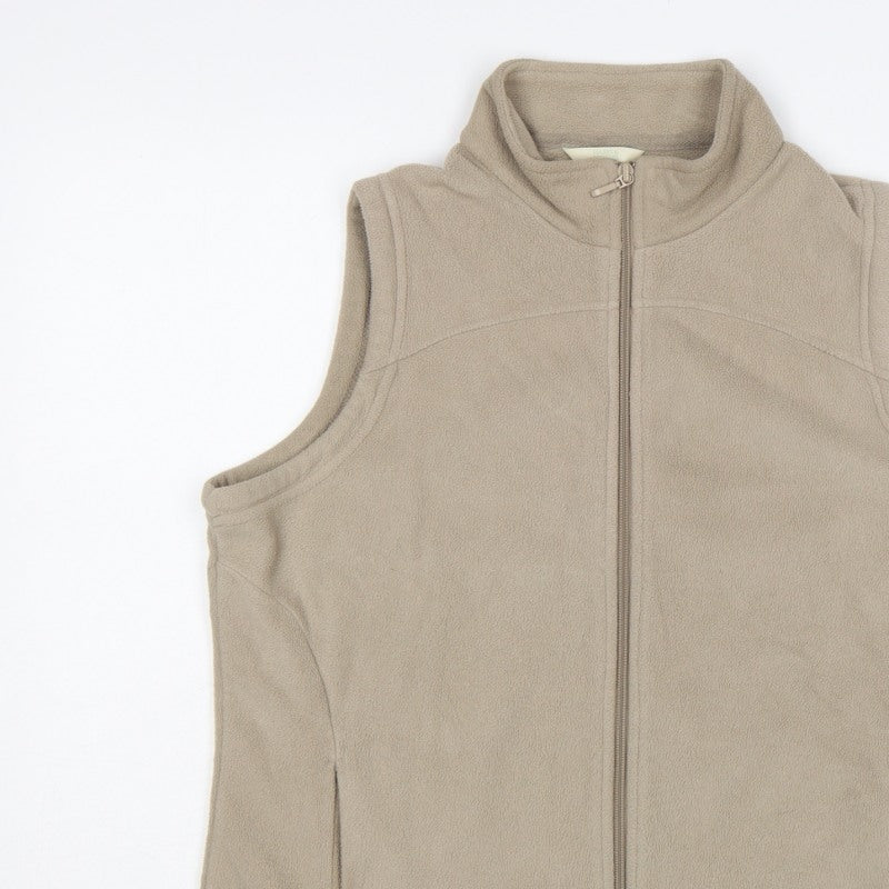Marks & Spencer Women’s Beige UK 18 Fleece Zip Bodywarmer Waistcoat