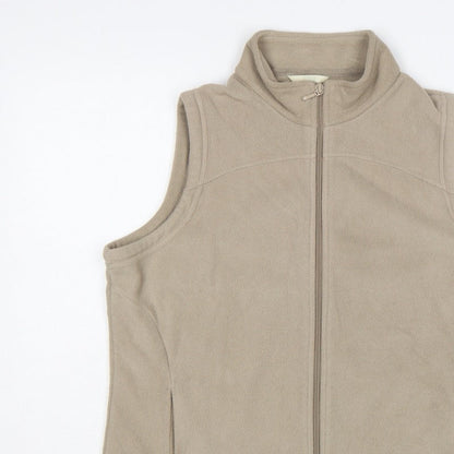 Marks & Spencer Women’s Beige UK 18 Fleece Zip Bodywarmer Waistcoat