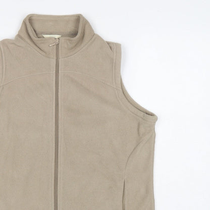 Marks & Spencer Women’s Beige UK 18 Fleece Zip Bodywarmer Waistcoat