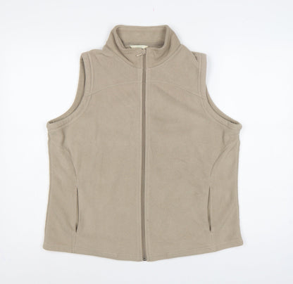Marks & Spencer Women’s Beige UK 18 Fleece Zip Bodywarmer Waistcoat