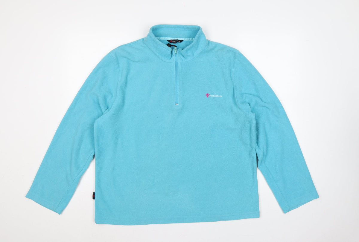 ProClimate Women’s Blue Size 18 1/4 Zip Fleece Sweatshirt