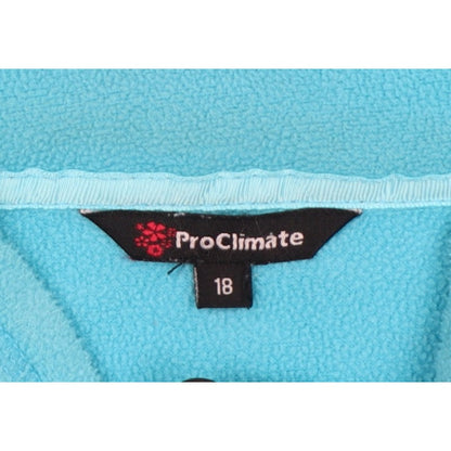 ProClimate Women’s Blue Size 18 1/4 Zip Fleece Sweatshirt