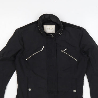 Geox Women’s Black UK 8 Short Full Zip Basic Jacket