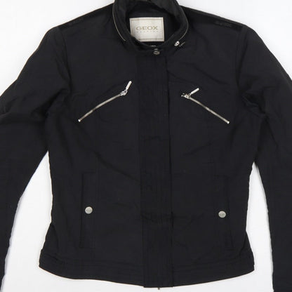 Geox Women’s Black UK 8 Short Full Zip Basic Jacket