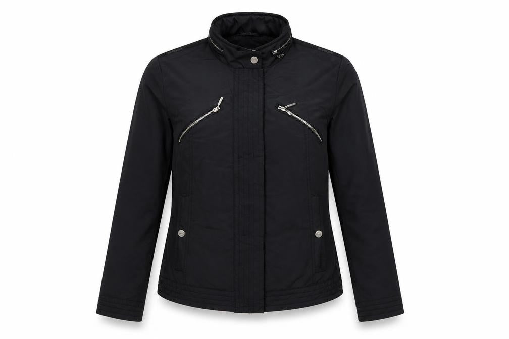 Geox Women’s Black UK 8 Short Full Zip Basic Jacket