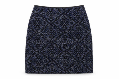 Marks and Spencer Women Blue Geometric Pencil Skirt UK 14 Knee Length