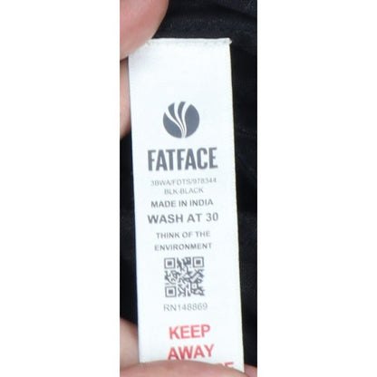 Fat Face Women Black UK 12 Linen Blend Wide-Leg Sleeveless Jumpsuit