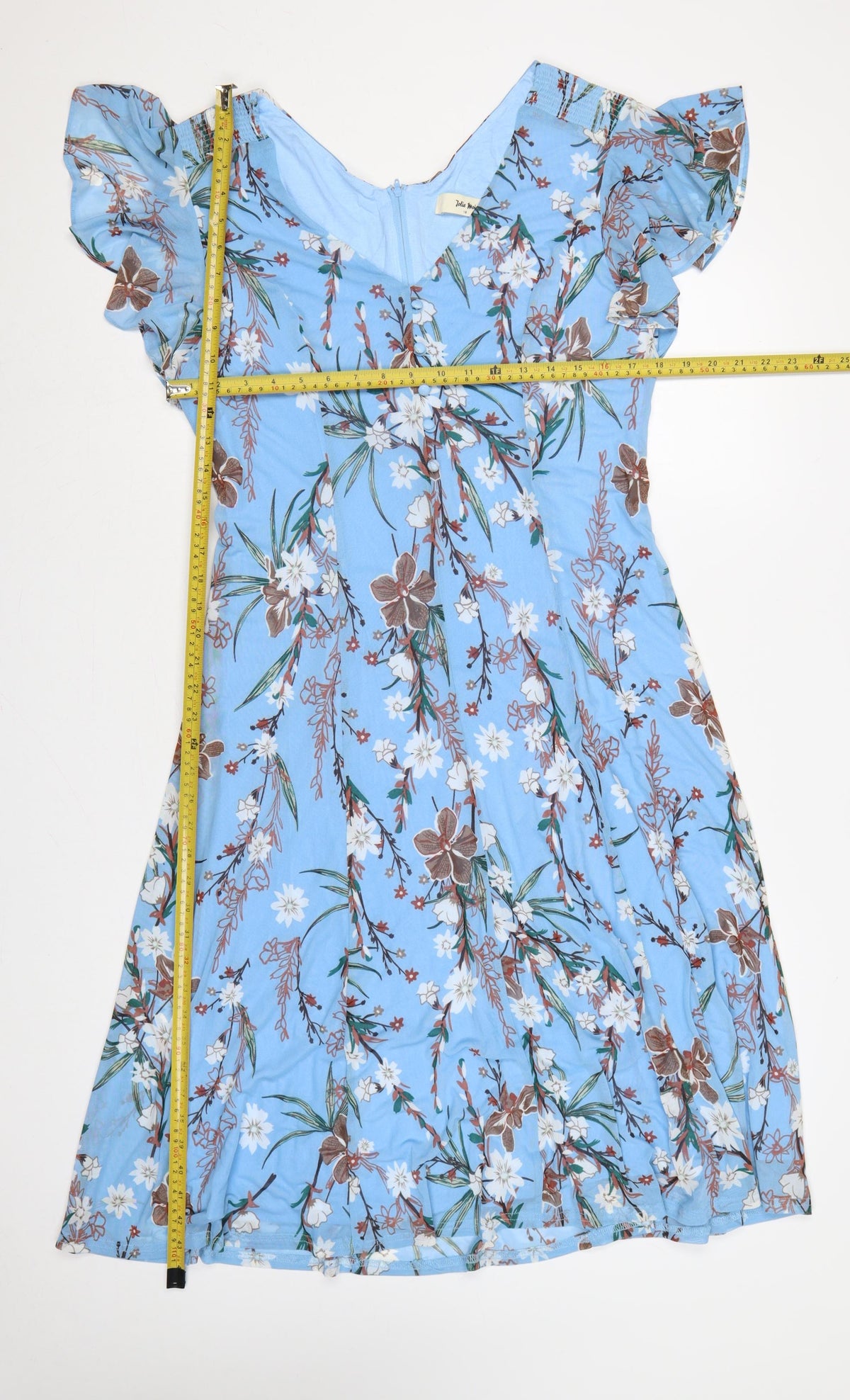 Jolie Moi Women Blue Floral Fit & Flare Midi Dress Size 16