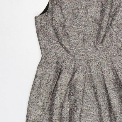 Whistles Women Silver Black UK 8 Sleeveless Sheath Party Dress