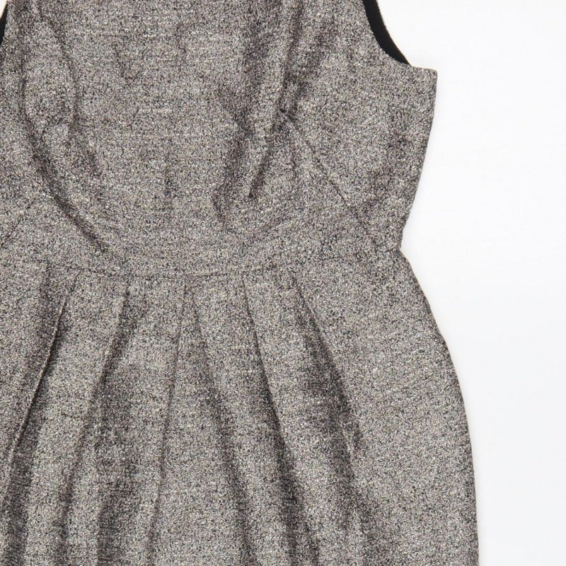 Whistles Women Silver Black UK 8 Sleeveless Sheath Party Dress