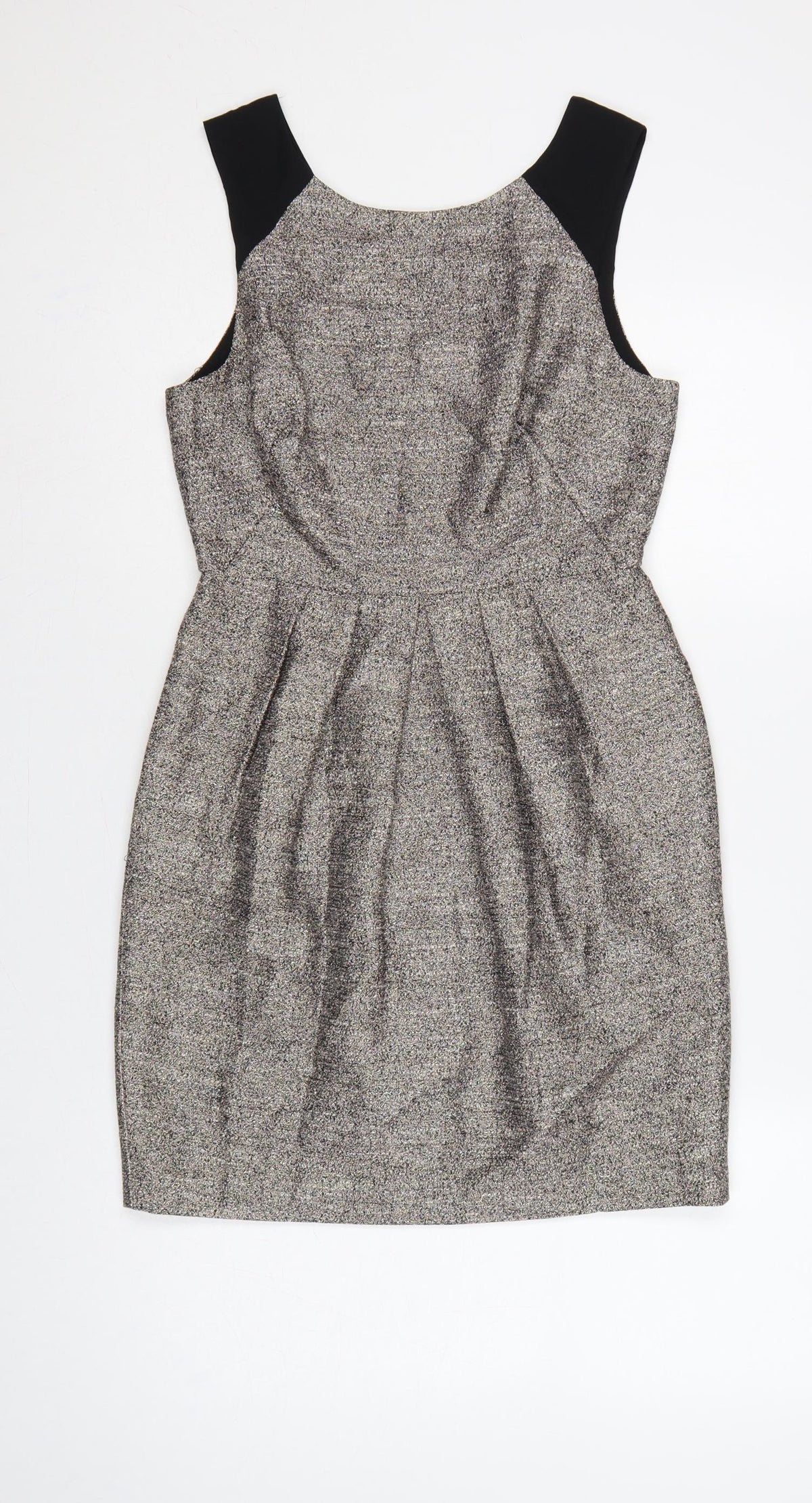 Whistles Women Silver Black UK 8 Sleeveless Sheath Party Dress