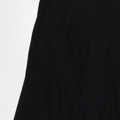 Coast Women Black Size 14 Flared Long Chiffon Lined Formal Skirt