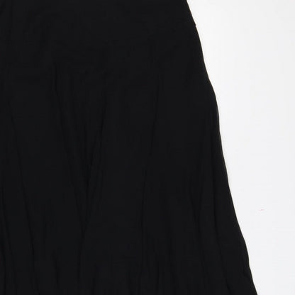 Coast Women Black Size 14 Flared Long Chiffon Lined Formal Skirt