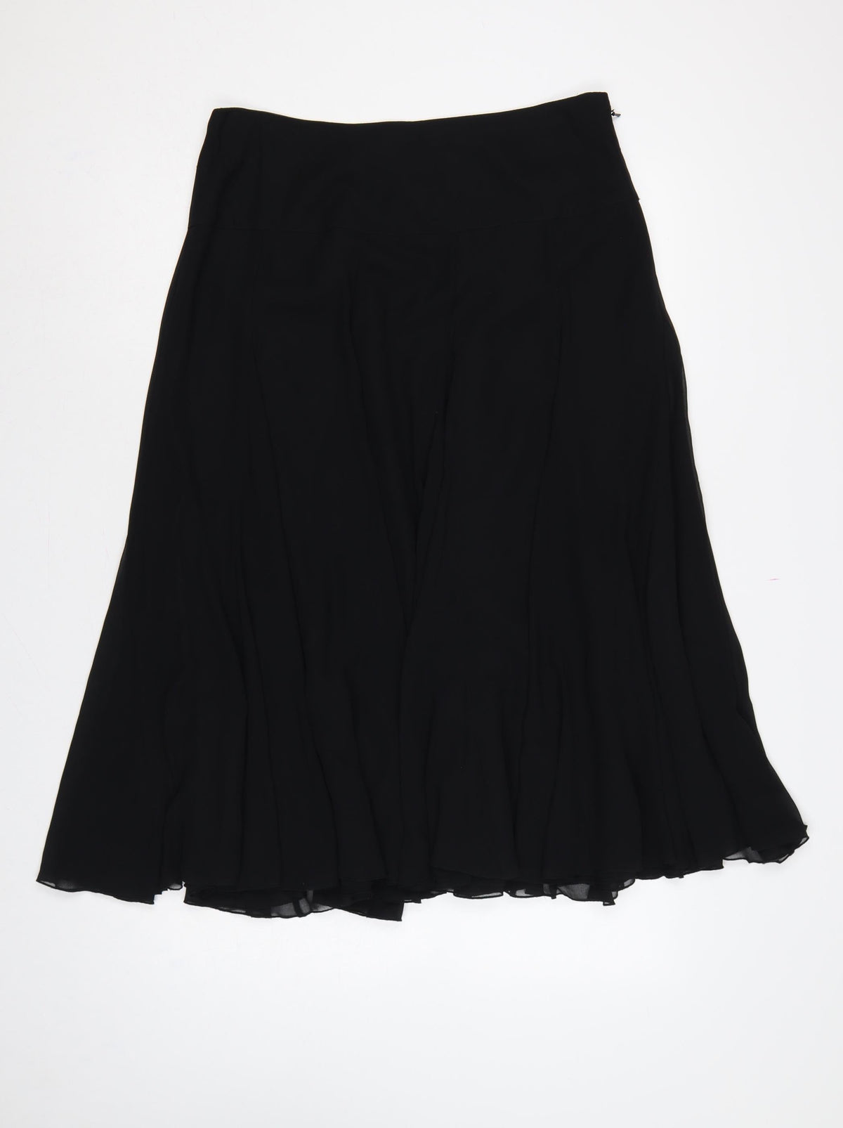 Coast Women Black Size 14 Flared Long Chiffon Lined Formal Skirt
