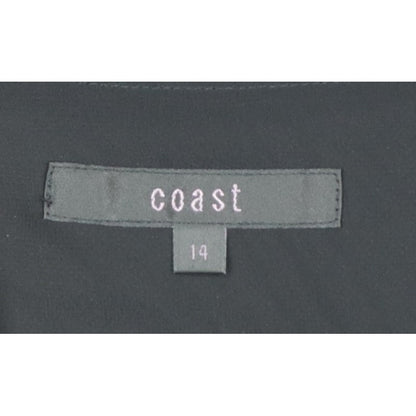 Coast Women Black Size 14 Flared Long Chiffon Lined Formal Skirt