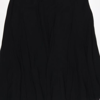 Coast Women Black Size 14 Flared Long Chiffon Lined Formal Skirt