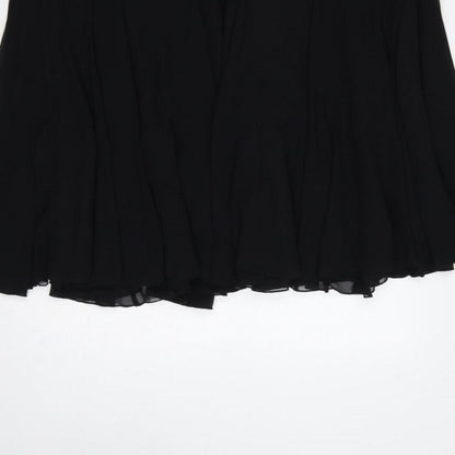 Coast Women Black Size 14 Flared Long Chiffon Lined Formal Skirt