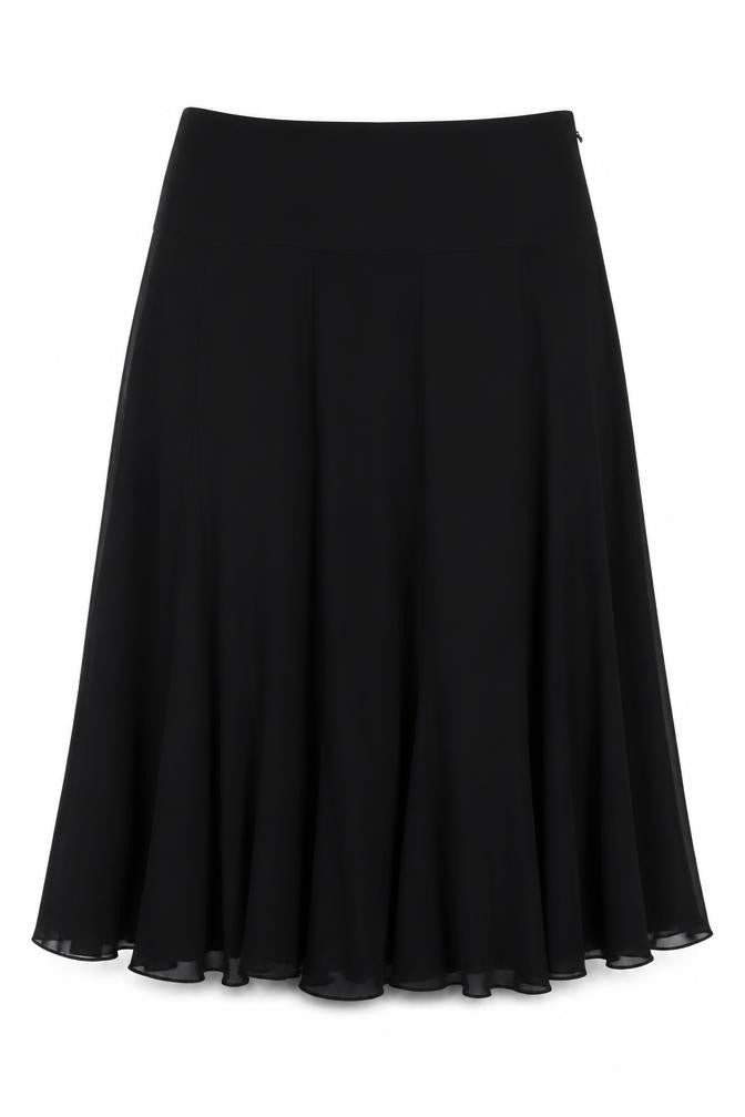 Coast Women Black Size 14 Flared Long Chiffon Lined Formal Skirt