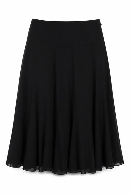 Coast Women Black Size 14 Flared Long Chiffon Lined Formal Skirt