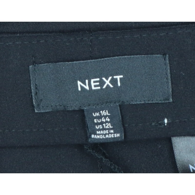 Next Women Black UK 16L Tall Wide-Leg Stretch Dress Trousers