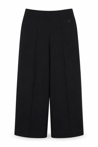 Next Women Black UK 16L Tall Wide-Leg Stretch Dress Trousers