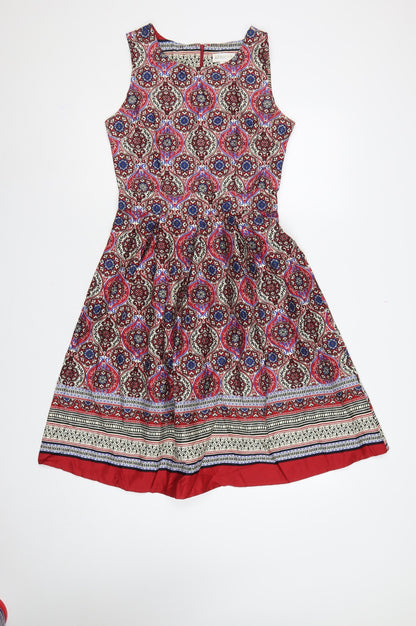 Apricot Women Multicoloured UK 10 Fit & Flare Midi Paisley Dress
