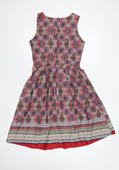 Apricot Women Multicoloured UK 10 Fit & Flare Midi Paisley Dress
