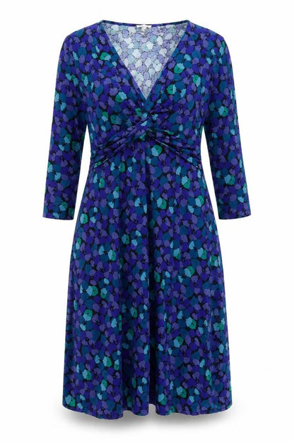 East Women’s Multicoloured Floral Wrap Dress Size 18 V-Neck Jersey